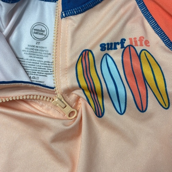 Two x2T Wonder Nation Orange&Blue Rashguard Swim Set. Exclnt cdt. 15% off w2+bdl - Picture 8 of 11